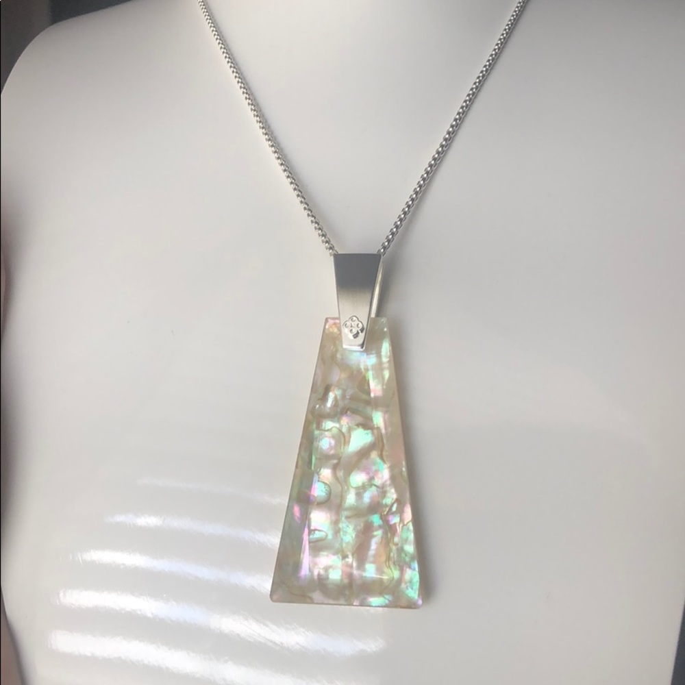 Bleached abolone necklace